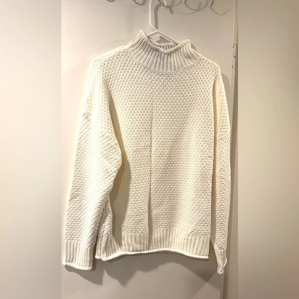 🧣👑ZESICA Turtleneck Batwing Sleeve Loose Oversized Chunky Knitted Pullover👑🧣 - Picture 12 of 14